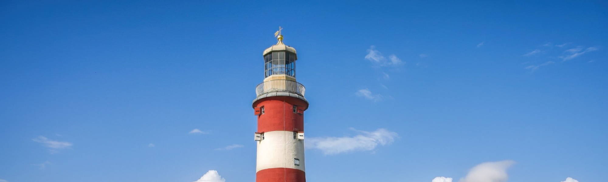 Eddystone lighthouse on Plymouth Hoe, Plymouth, Devon, England, UK