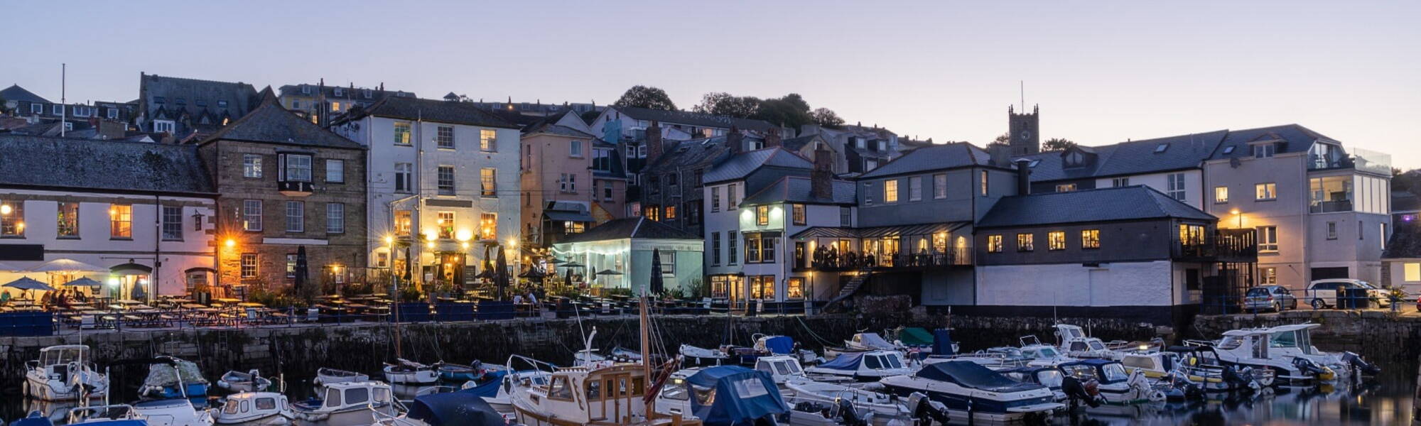Custom House Quay in Falmouth Cornwall England